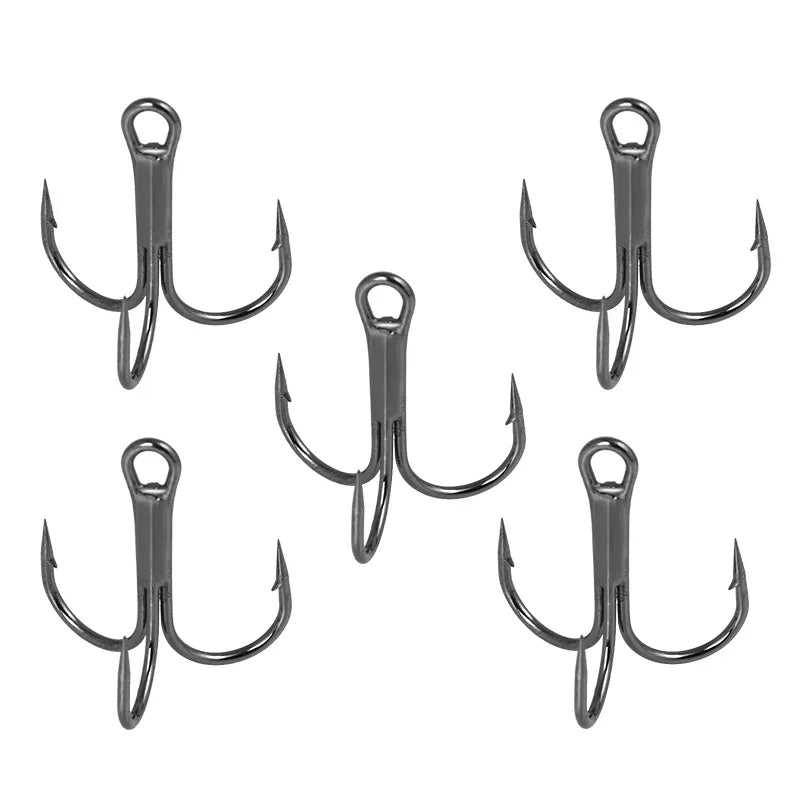 Shawto 50pcs/Lot Treble Fishing Hook Set