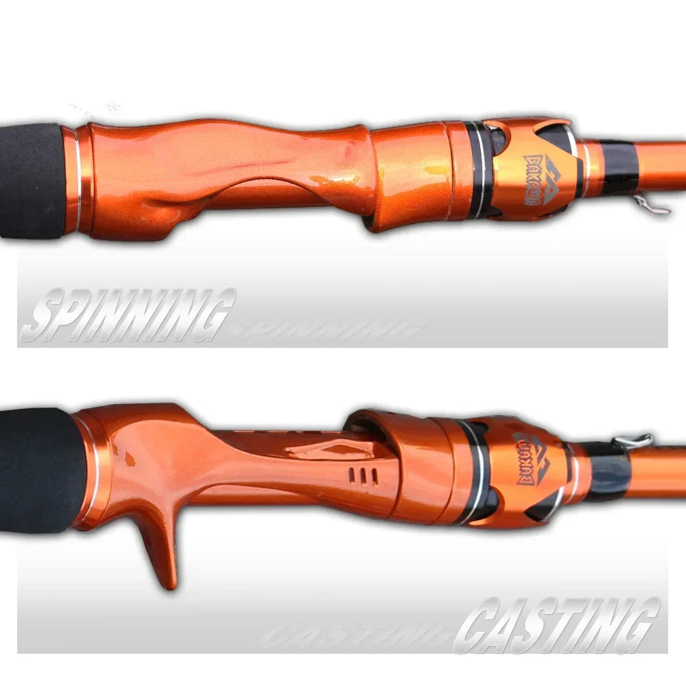 BAKAWA Casting Spinning Fishing Rods 1.8M and 2.1M 4 Section