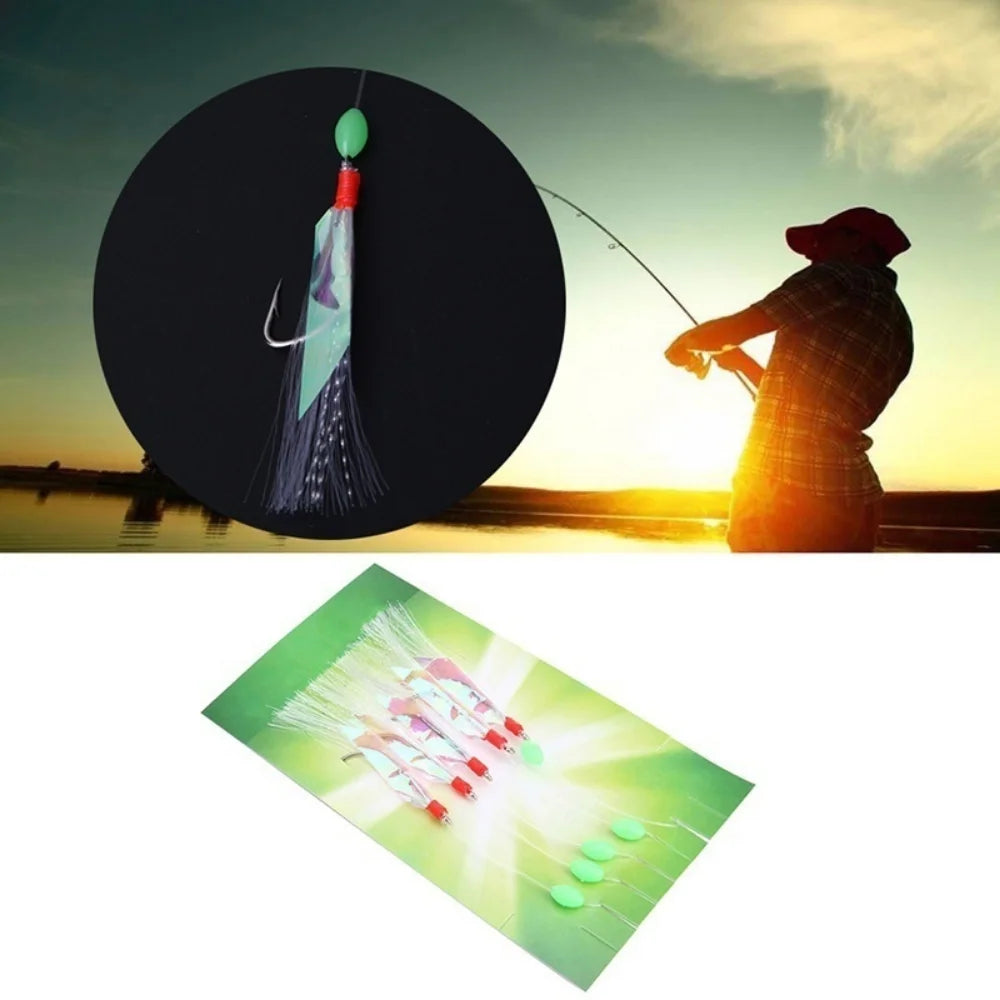 5 Pcs Multi-Colour Soft Silverskin Fishing Lure Set
