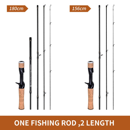 LEOFISHING Carbon Fishing Rod 1.56M&1.8M