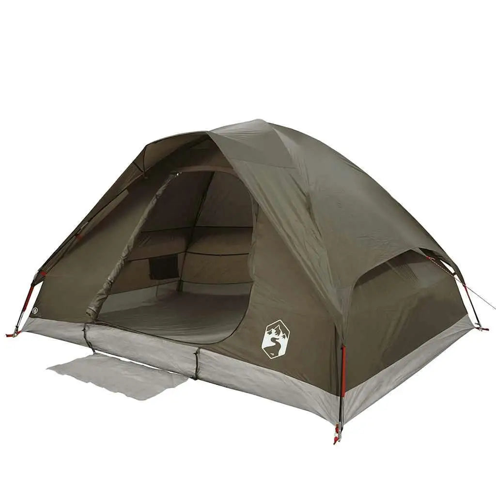 2-Person Waterproof Brown Dome Camping Tent
