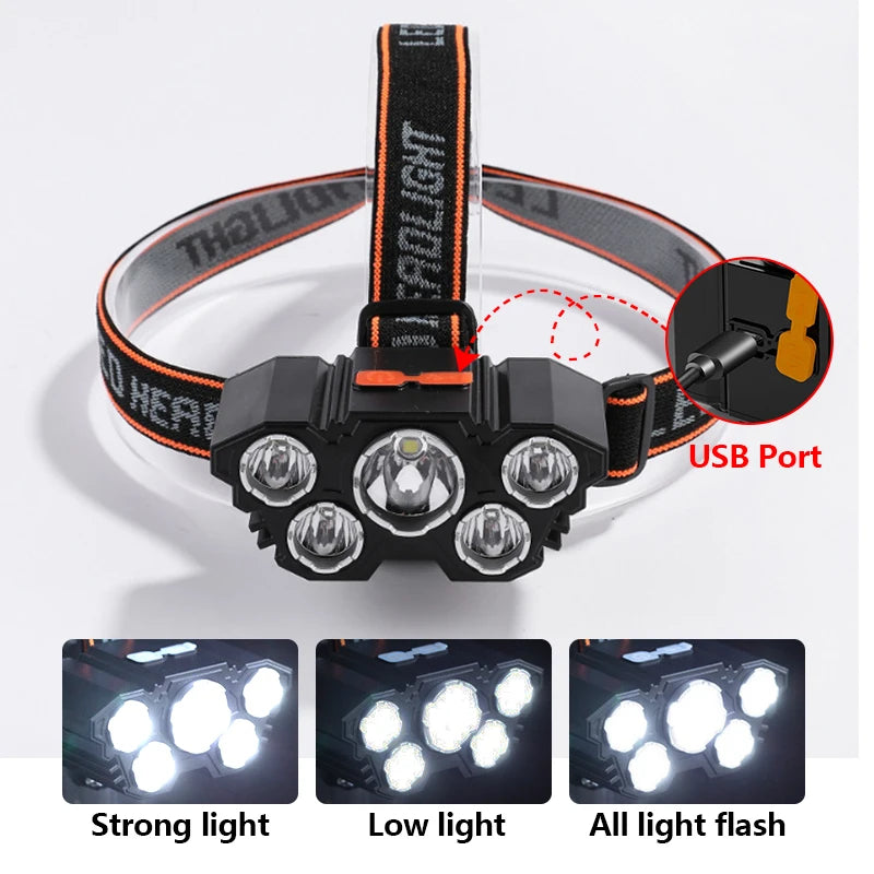 5 LED  Rechargeable Flashlight