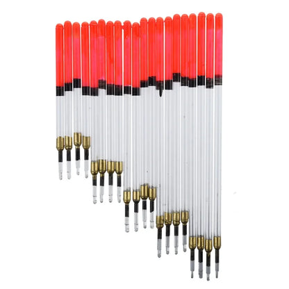 20 Pcs Waggler Floats Transparent Pipe Drift Loaded Coarse Carp Feeder Fishing Accessories