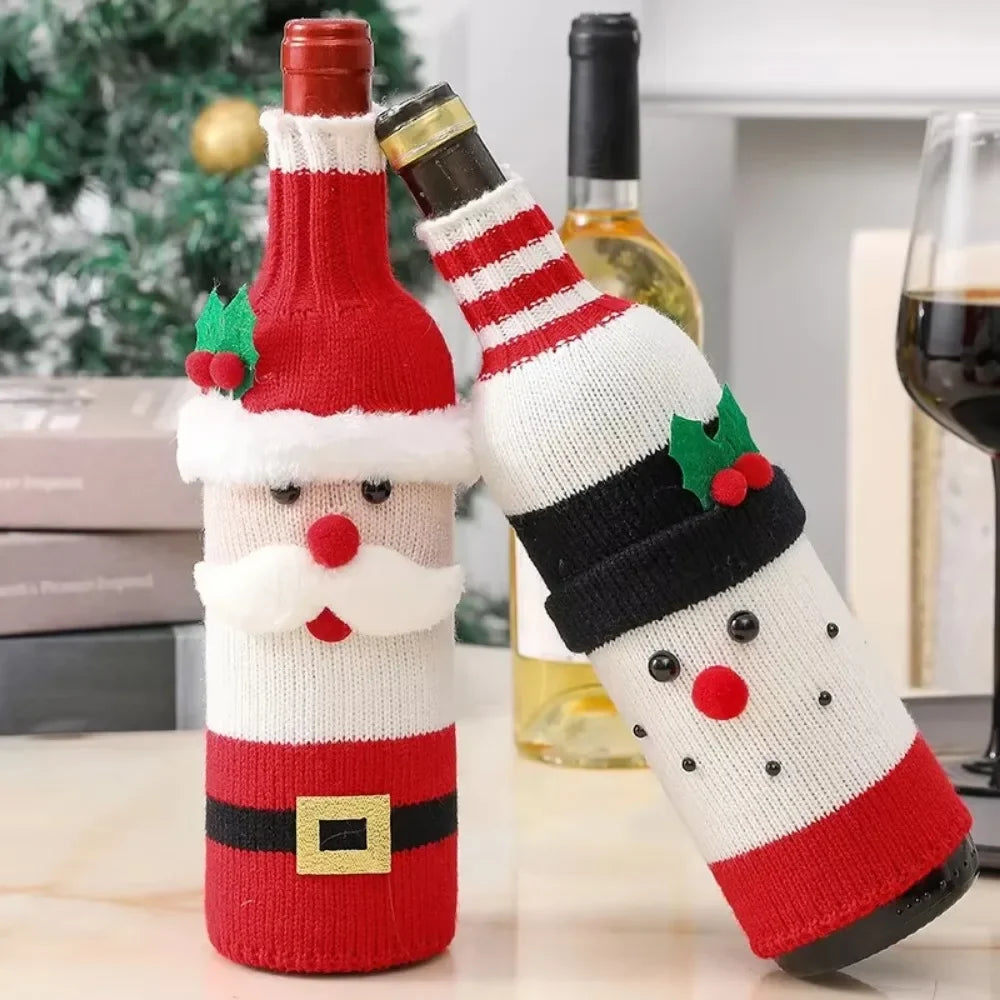 Christmas Wine Bottle Covers