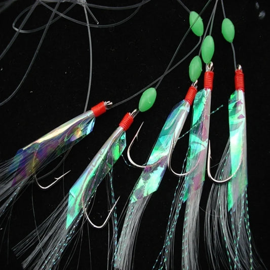 5 Pcs Multi-Colour Soft Silverskin Fishing Lure Set