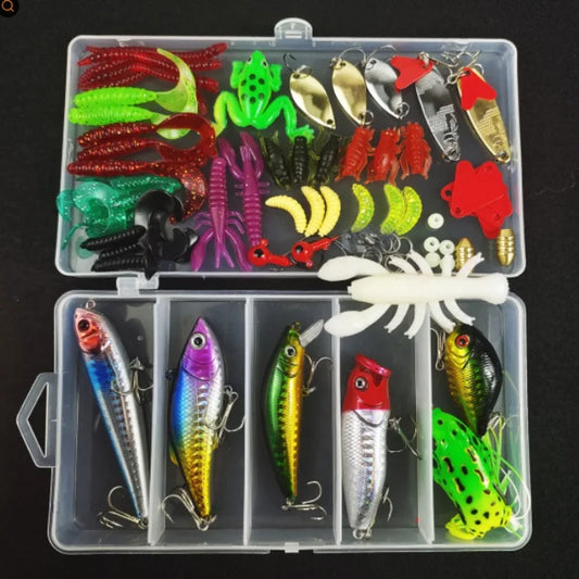 Big Mixed Fishing Lure Set Soft and Hard Bait