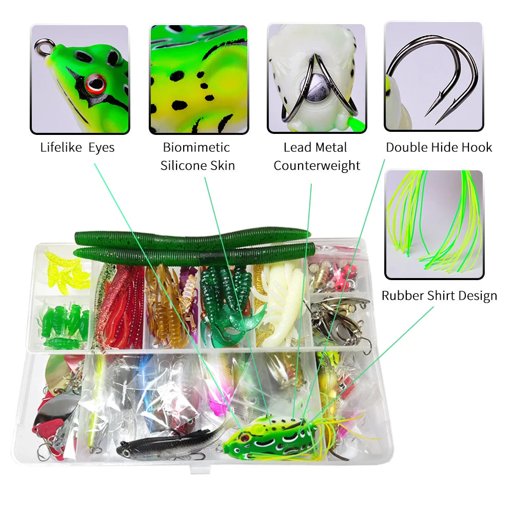Fishing Lure Kit Soft and Hard