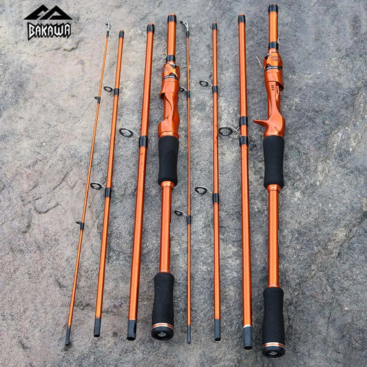 BAKAWA Casting Spinning Fishing Rods 1.8M and 2.1M 4 Section