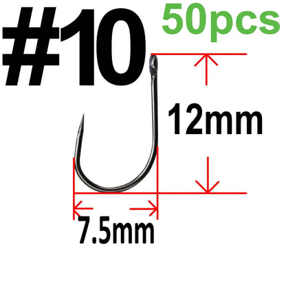 Non-barb barbless Circle Carp Fishing Hooks with Hole