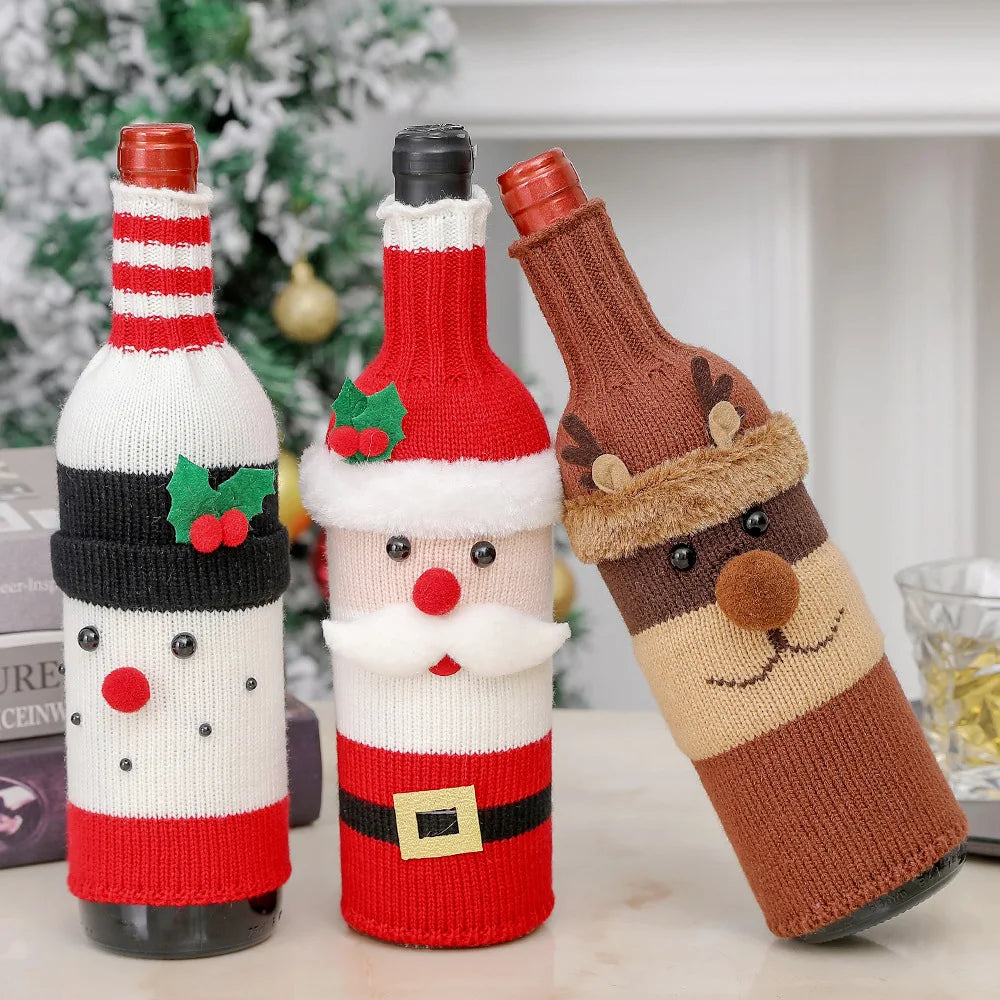 Christmas Wine Bottle Covers
