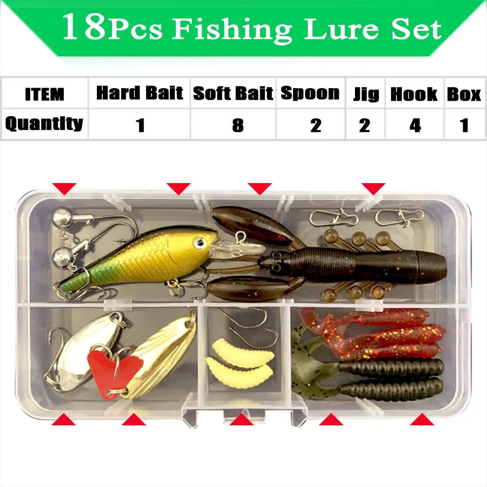 Fishing Lure Kit Soft and Hard