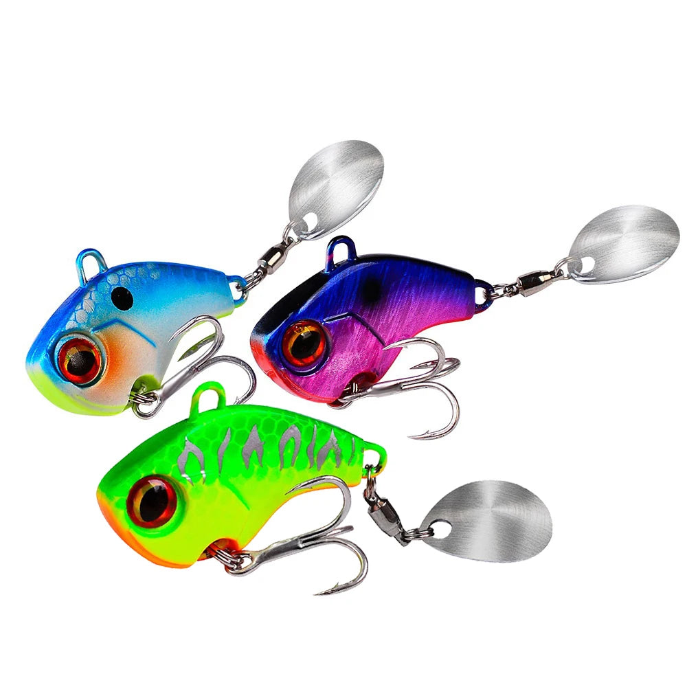 Wobble Rotating Metal Vibration Bait Fishing 6g 15g 28g Artificial Hard Baits Spinner Spoon Lure Pesca