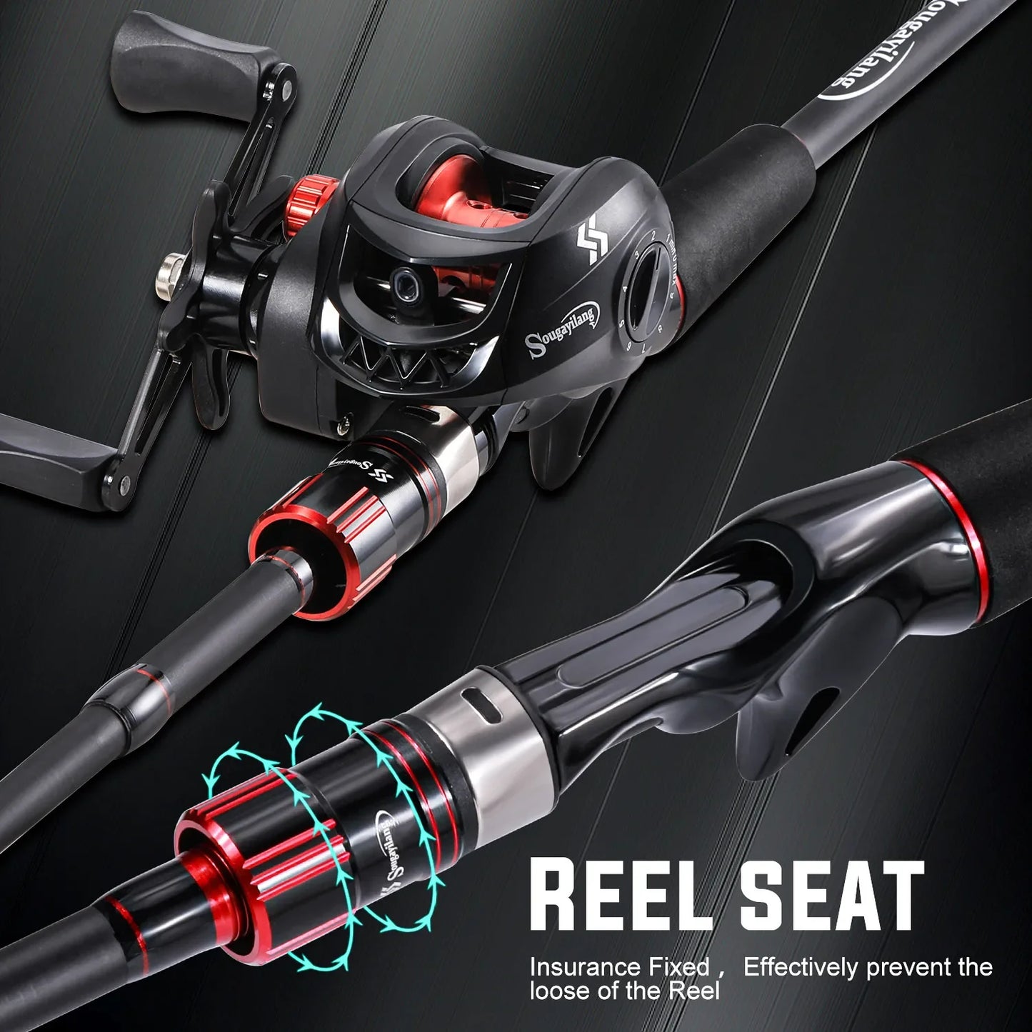 Sougayilang Fishing Rod Reel Combo