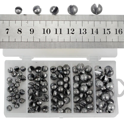 50pcs High Quality Lead Fishing Sunken Gear with Convenient Storage Box