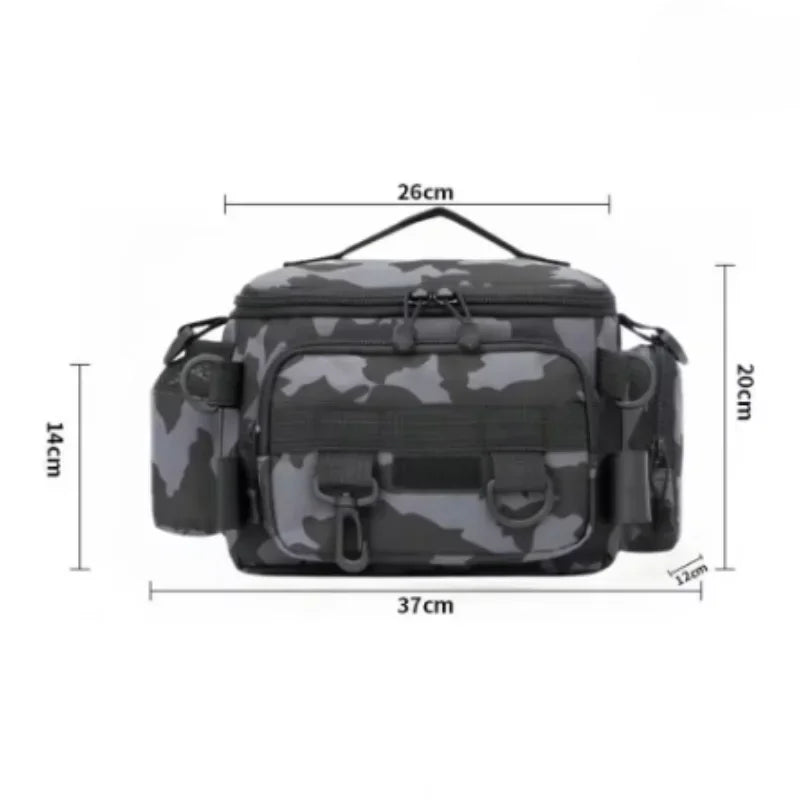 Fishing tackle, shoulder bag, storage bag, portable fishing rod holder