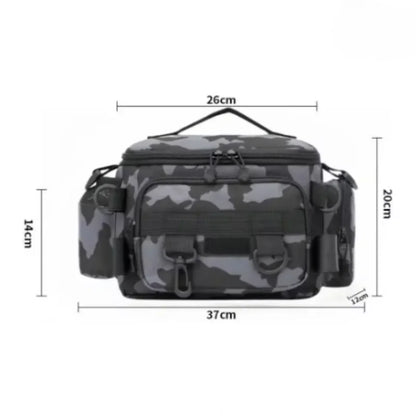 Fishing tackle, shoulder bag, storage bag, portable fishing rod holder