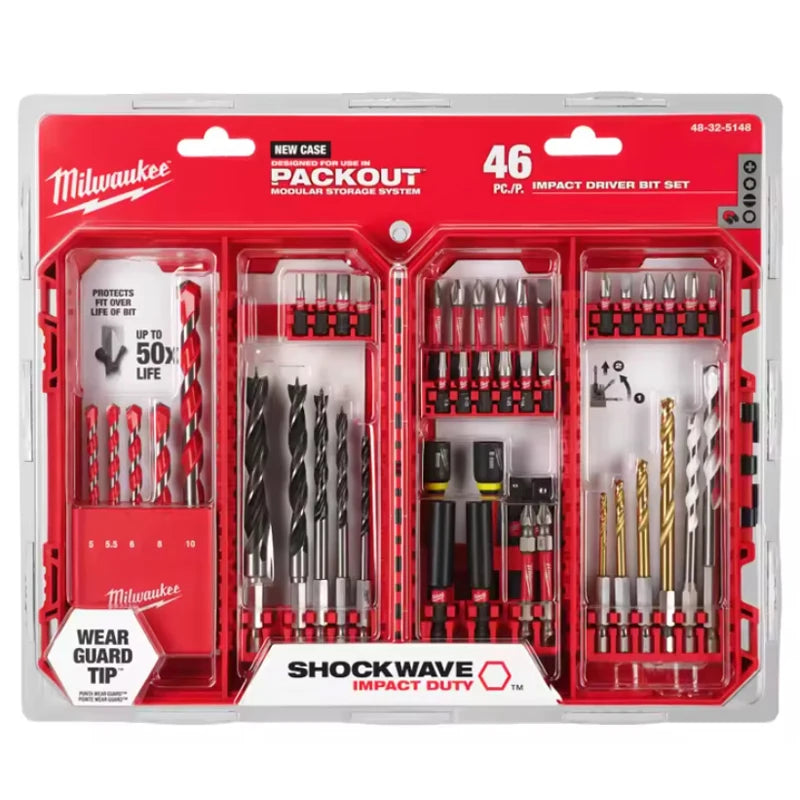Milwaukee SHOCKWAVE Impact Duty Drill & Drive Bit Set 46PC