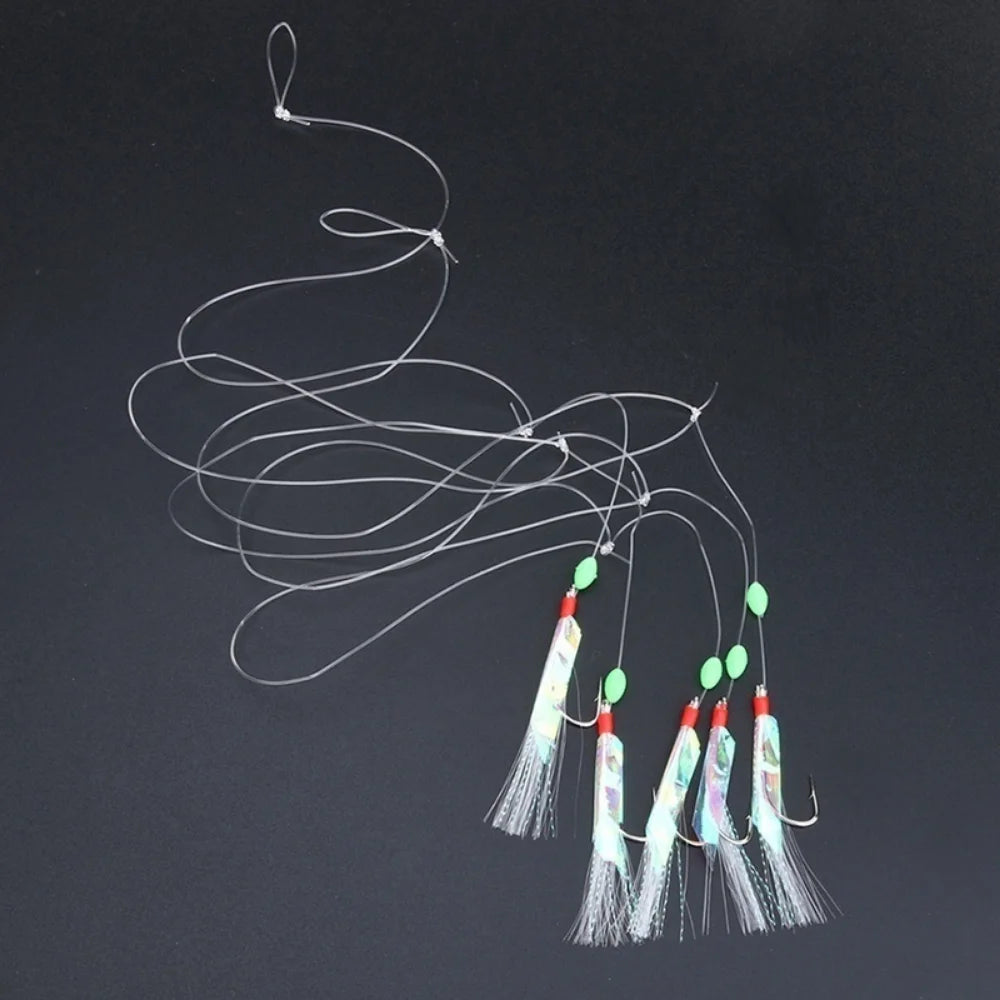 5 Pcs Multi-Colour Soft Silverskin Fishing Lure Set