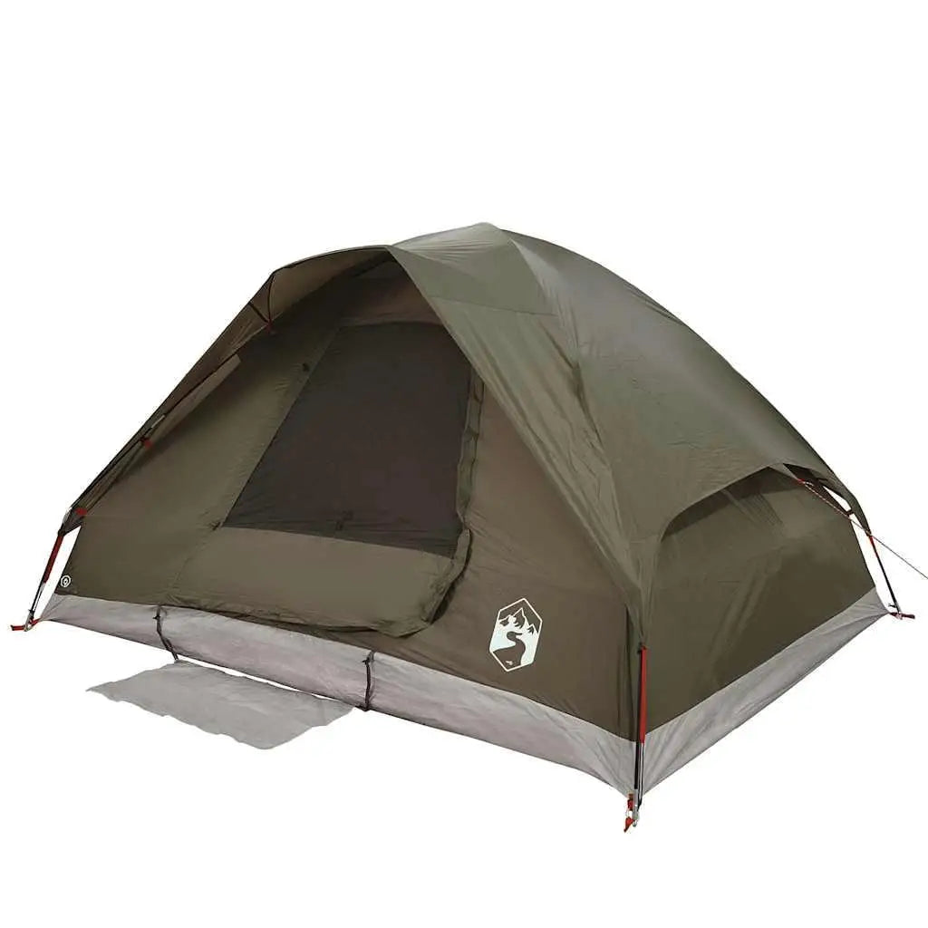 2-Person Waterproof Brown Dome Camping Tent