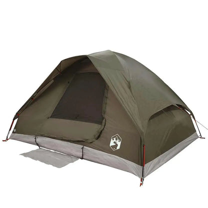 2-Person Waterproof Brown Dome Camping Tent