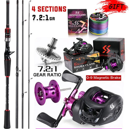 Sougayilang Fishing Rod Reel Combo