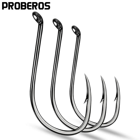 PROBEROS 50Pcs/lot Carbon Steel Barbed Fishhook