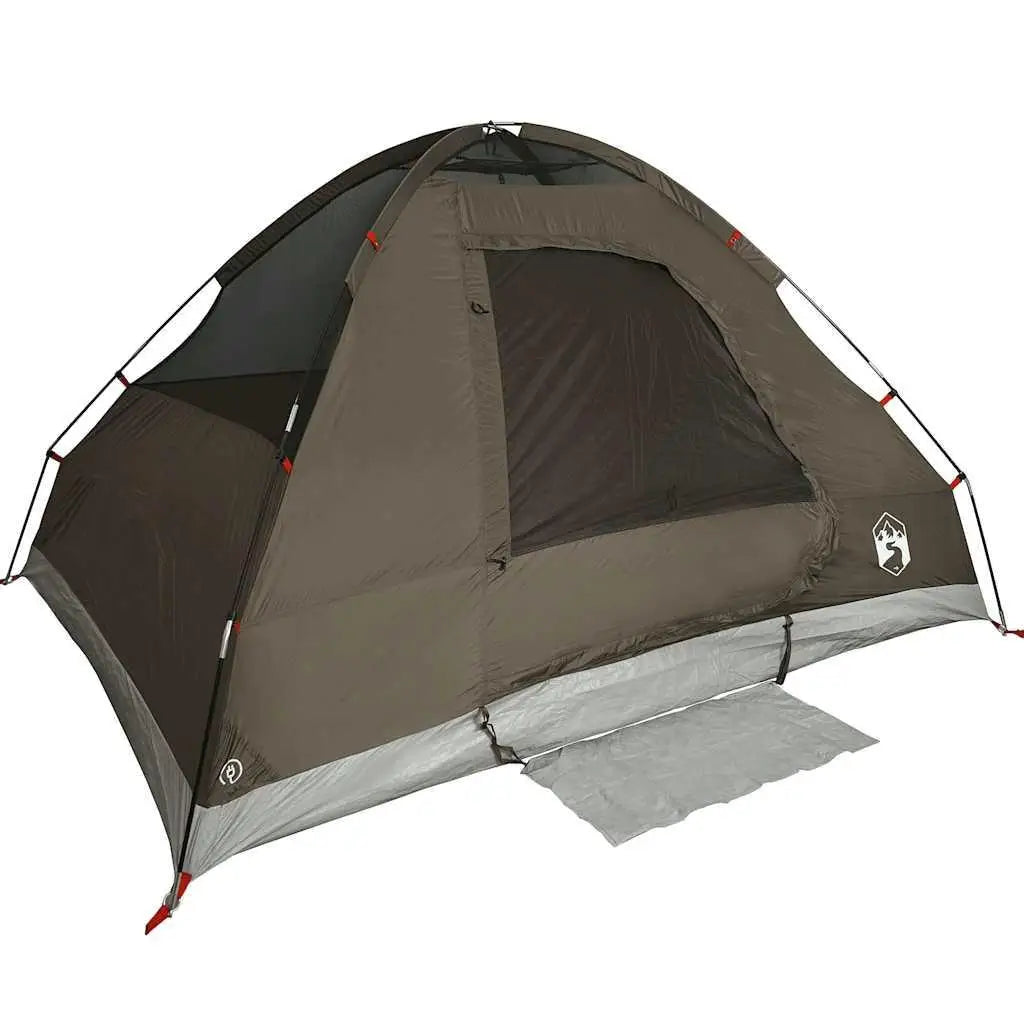 2-Person Waterproof Brown Dome Camping Tent