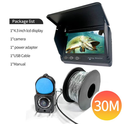 120° Fishing Camera With Night Vision  1080P 4.3 Inch LCD