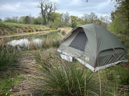 4-Person Waterproof Olive Green Dome Camping Tent