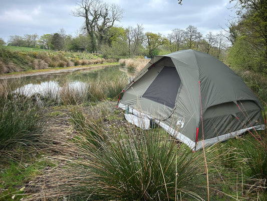 4-Person Waterproof Olive Green Dome Camping Tent